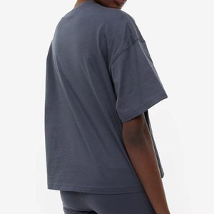 Camiseta informal ecológica de manga corta con cuello redondo para mujer, ropa cómoda de entrenamiento de gran tamaño, holgada para patrones estampados de verano, 2025 - Product Image 4