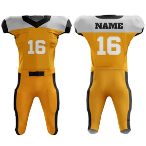 Uniforme de football américain personnalisable, dernier style, pour équipes adultes, vêtements de sport courts, respirants, imprimés, 100% polyester, séchage rapide - Product Image 3