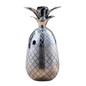 Coctelera personalizada en forma de piña de latón dorado para el hogar, accesorios para herramientas de bar, uso de cóctel, café helado, bebidas elegantes - Product Image 5