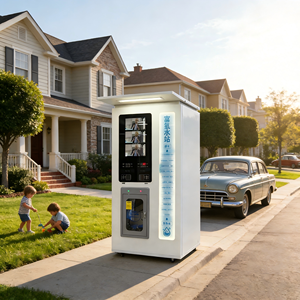 सुरक्षित पेयजल व्यवसाय के लिए आउटडोर स्मार्ट नियंत्रण स्वचालित रिवर्स ऑस्मोसिस वेंडिंग वाटर मशीन - Product Image 1