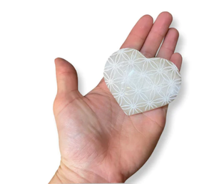 La mejor calidad, gran oferta, corazón de selenita Natural, piedra de Palma grabada, piedra de cristal, ágata, pedido a granel - Product Image 2