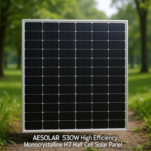 Panneau solaire monocristallin HJT demi-cellule haute efficacité AESOLAR 530W - Product Image 3