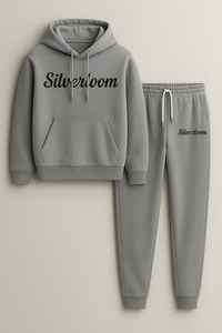 Ensemble de survêtement à capuche imprimé poitrine avec logo personnalisé | Survêtements d'hiver en polaire lourde unisexe | Survêtements 100% coton - Product Image 3