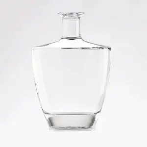 Licor Spirit Bottle Brandy Glass Personalizado 750ml Whisky Glass Bottle Luxury With Cork