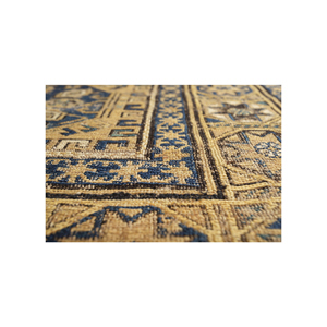 Alfombras de Lana Hechas a Mano Aalam Gold, Tejido Plano de 10 mm, Patrones Rectangulares con Medallón para el Hogar, Sala de Estar y Dormitorio - Paem-1403 - Product Image 3