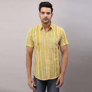 เสื้อเชิ้ตผู้ชายสีเขียวอ่อนลายทางผ้าฝ้าย 100% สวมใส่สบาย ระบายอากาศได้ดี ผลิตจากผ้าป๊อปลินและผ้าอ๊อกซ์ฟอร์ด เหมาะสำหรับฤดูใบไม้ร่วง แฟชั่น ODM - Product Image 2