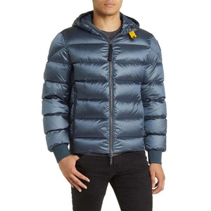 Veste matelassée à capuche de haute qualité, personnalisée, brillante, coupe-vent, en polyester, pour l'hiver, en plein air, pour hommes - Product Image 6