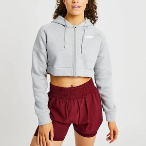 2022 haute qualité dames sweat à capuche survêtement décontracté court ensemble pour les femmes pour Jogging automne Collection - Product Image 3