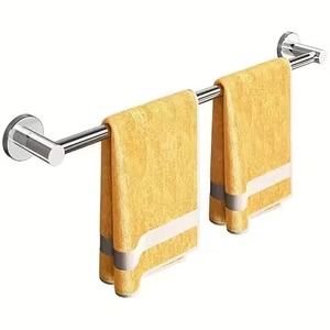 Toallero de baño de acero montado en la pared decoración de baño de Hotel hogar con ganchos soporte y soporte para sujetar toallas - Product Image 5
