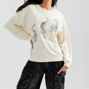 Sudaderas con estampado de tigre para mujer, Jersey gráfico informal, camisetas de gran tamaño, ropa de calle para salir - Product Image 1