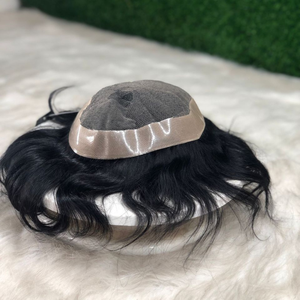 Extensiones de Cabello Premium para Hombre, Parche de Cabello Remy Indio, Cabello Humano de Alta Calidad, 100% Anudado a Mano, 38 mm - Product Image 2