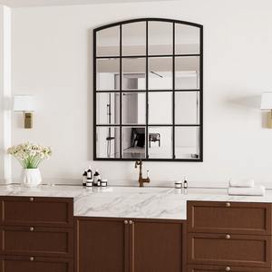 Miroir mural en forme d'arche en métal doré moderne Art déco Design à grille pour salle de bain Vasque Salon Décoration de mariage - Product Image 3