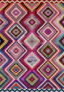 Alfombra Turca Adiva Hecha a Máquina, 28 Pulgadas, Diseño Jacquard Geométrico Tejido, Pelo Corto, Uso Doméstico, Lavable, Base de Poliéster Antideslizante - Product Image 2