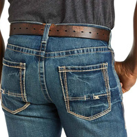 Erkek Rahat Bol Yüksek Bel Konforlu Nefes Alabilen Fermuarlı Düz Kovboy Cepli Boot Cut Kot Pantolon İlkbahar Yaz