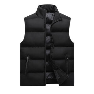 Chalecos holgados con cremallera de otoño para hombre, chaleco acolchado de ocio, tops exteriores finos, chaquetas para hombre, chaleco de talla grande en la cintura - Product Image 2