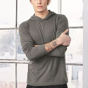 Sweat à capuche léger à manches longues pour hommes 50/25/25 polyester/coton/rayonne, 32 sweats à capuche simples - Product Image 6