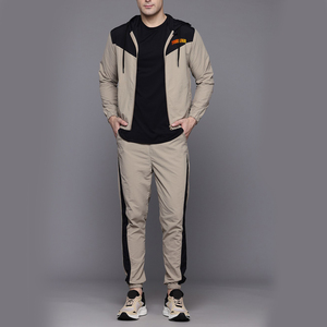 Conjunto Deportivo Personalizado de Nailon Arrugado para Hombre, Chaqueta Cortavientos con Bloques de Color, Resistente al Agua, Ligero, con Logotipo Bordado Personalizado - Product Image 4