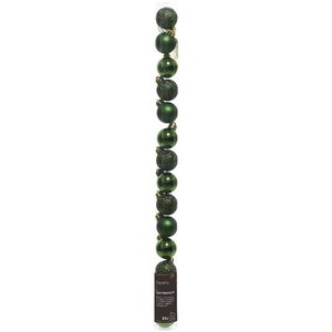 Amicasa Ensemble de 14 boules de Noël en plastique vert pin de 3 cm 9020467 Boules de Noël et décorations d'arbre - Product Image 1