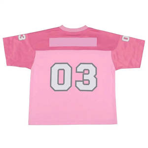 Camiseta Deportiva Corta de Moda Urbana, Camiseta de Fútbol Americano con Estampado Sublimado Personalizado, Ajuste Cómodo para Práctica y Juego - Product Image 6