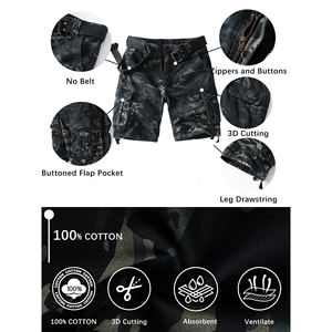 Pantalones cortos Cargo para hombre Summer Beach Impermeable Stretch Quick-Dry Outdoor Shorts con múltiples bolsillos Pantalones cortos para hombre - Product Image 3