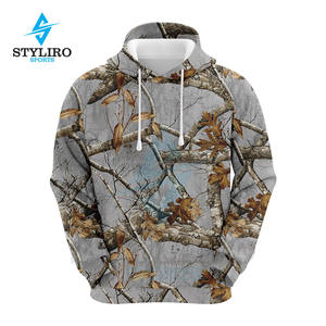 เสื้อฮู้ดดี้วินเทจลายต้นไม้แท้สำหรับผู้ชาย ผ้าโพลีเอสเตอร์ 100% สำหรับฤดูหนาว ปักลายพิมพ์นูน สำหรับการล่าสัตว์ - Product Image 5