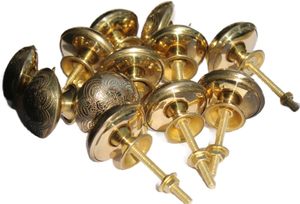 Brass Vintage Antique Cabinet Drawer <b>Knobs</b> Set 12-Piece Kitchen <b>Door</b> Pull Handles Adjustable Cupboard Wardrobe Cupboard Pull - Product Image 5