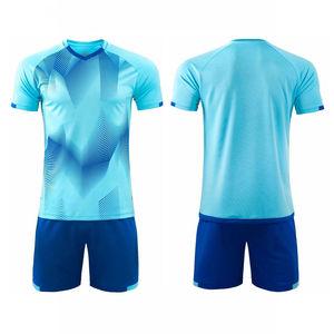 Maillot de football, maillot de football, style col en V, matériau personnalisé, ensembles unisexes pour adultes, séchage rapide, respirant, service OEM - Product Image 1