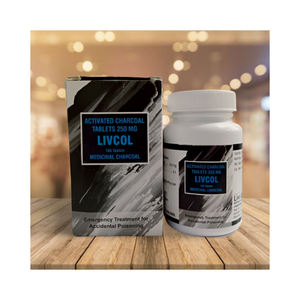 Comprimés de charbon actif Livcol 250mg de haute qualité ingrédients à base de plantes supplément sain approvisionnement d'usine approvisionnement en soins de santé - Product Image 4