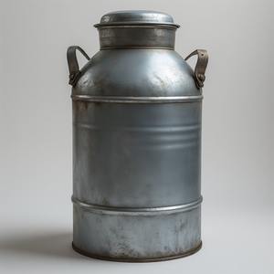 Boîte de lait galvanisée artisanale avec finition patinée rustique Détails artisanaux conçus pour des intérieurs décoratifs et fonctionnels - Product Image 1