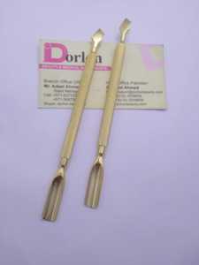 ที่ดันหนังกำพร้าชุบทอง24K เครื่องมือทำเล็บมือดันเล็บที่ดันหนังกำพร้าที่ดันหนังกำพร้าที่ดันหนังที่ดันหนังกำพร้าแบบสองด้านทำจากสเตนเลสสตีล - Product Image 4