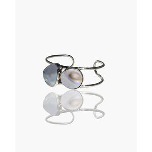 Bracelet de mode à deux rangs de perles Mabe irrégulières - Product Image 2