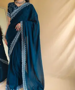 Phong phú nhìn đám cưới mặc katan Saree: Tỏa sang trọng với thiết kế hấp dẫn sarees Bollywood thời trang