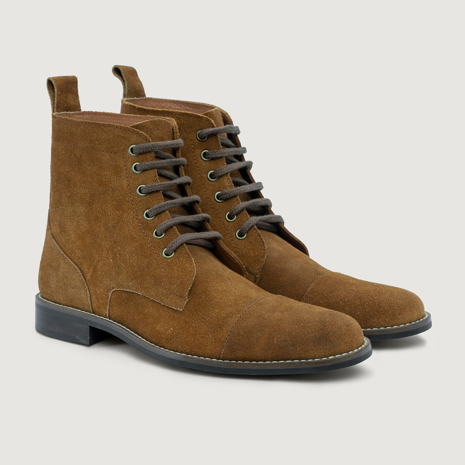 High Quality Stylish Formal Dress Men's Brown Genuine Leather Boots Custom  Logo Wholesale Studded Rubber Sole Boots For Men OEM| Alibaba.com