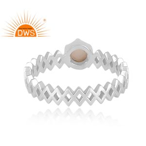 แหวนพลอยโอปอลจากเอธิโอเปียธรรมชาติทำจากเงินสเตอร์ลิง925คุณภาพดีที่สุดผู้ผลิตเครื่องประดับตามสั่ง - Product Image 4