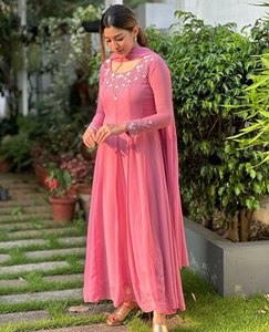 Nouvelle tendance, robe kaftan longue en georgette pour les fêtes et les festivals, pour femmes, kurti de mousson - Product Image 2