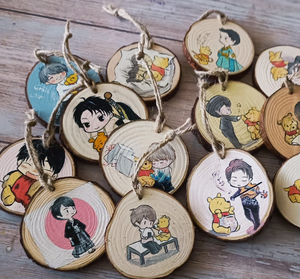 LLavero de madera único en stock, llavero de regalo de recuerdo de promoción de alta calidad, llavero de dibujo a mano de madera de alta calidad de Vietnam H - Product Image 2