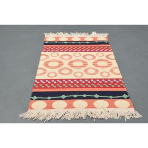 พรมตุรกีวินเทจ ขนาด 1.9x2.8 ฟุต สีเบจ ลายอิคัต - Product Image 2