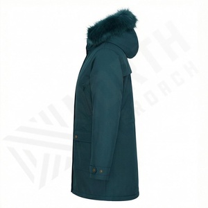 Veste parka longue en laine pour femme, couleur personnalisée, fourrure d'hiver, manches longues, manteau thermique, chaud, tendance, isolé, élégant, vêtements d'extérieur - Product Image 3