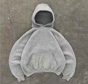 Sweat à capuche avec logo personnalisé doublé brodé imperméable et anti-rétrécissement tricoté avec motif uni pour l'hiver - Product Image 5