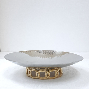 Plats et assiettes de four classiques Bol de couleur argent Aluminium Métal Servant des collations parfaites pour la table à manger Bol de restaurant - Product Image 3