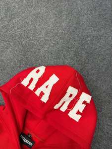 Streetwear Graphic French Terry Washed <b>pink</b> Patch Embroidery Zip <b>Hoodie</b> Cropped Patchwork Distressed Embroidered Zip up <b>Hoodie</b> - Product Image 6