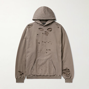 Sudadera con capucha extragrande desgastada pesada de moda para hombres Estampado de piedra lavada vintage en polar Pull-over Sudaderas con capucha en blanco al por mayor - Product Image 1