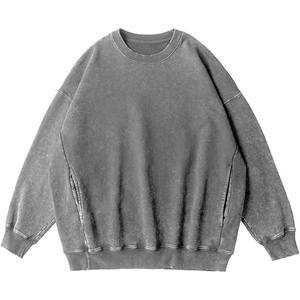 Sudadera Casual de Diseño Personalizado para Hombre, Lavado Ácido, Mezcla de Algodón y Felpa, Estilo Holgado, Hombros Caídos, OEM, Marca Privada - Product Image 5