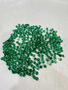 มรกตเจียระไนทรงกลม3มม. ธรรมชาติจากแซมเบียอัญมณีสีเขียวนำเข้าจากอินเดีย - Product Image 3