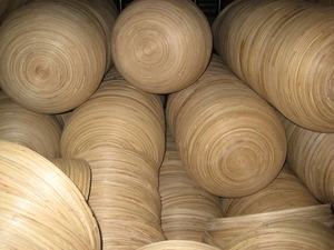 Bol en bambou tissé Vietnam traditionnel fait à la main décor de cuisine plat de service aspect naturel vaisselle en gros - Product Image 6