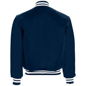 Men's Varsity <b>Jacket</b> Genuine <b>Leather</b> Sleeve and Wool Blend Letterman <b>Boys</b> College Varsity <b>Jackets</b> XS-5XL - Product Image 3