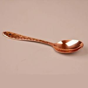 Handmade Reusable Wholesale Copper <b>Cutlery</b> Rose <b>Gold</b> Shiny Bronze Stainless Steel Flatware <b>Sets</b> - Product Image 1