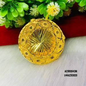 Anillos de dedo clásicos chapados en oro para mujer, joyería con forma de flor en línea - Product Image 2