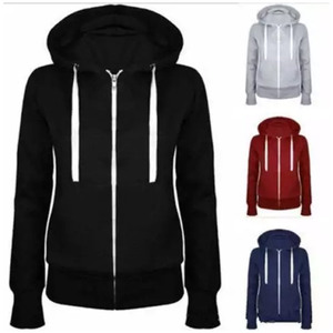 Felpe <span class=keywords><strong>con</strong></span> <span class=keywords><strong>Cappuccio</strong></span> da Donna in Lana e Cotone Invernali <span class=keywords><strong>con</strong></span> Logo Personalizzato, Tinta Unita Frontale, di Elegant Sports - Product Image 1