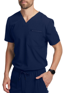 Top Summer Men's Anti-Wrinkle Medical Nursing Hospital Scrub Set Clinic Set con Jogger Pants y uniformes para uso en salón de belleza - Product Image 4